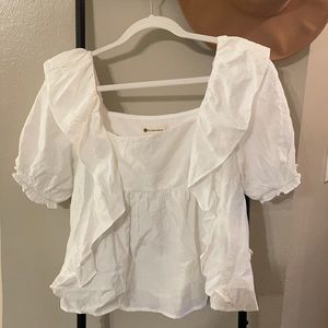 WHITE BLOUSE | boutique blouse ruffles